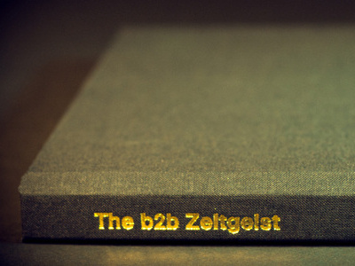 The B2B Zeitgeist art book design direction editorial graphic print