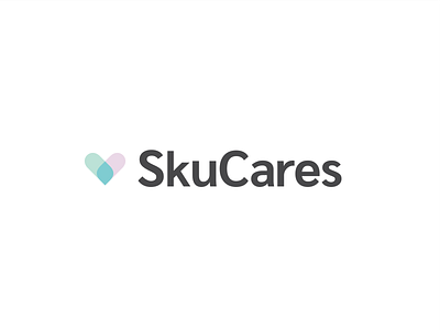 SkuCares Logo branding charity heart help logo