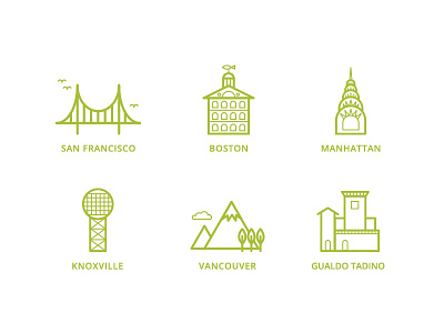 City Icons cities city design icon icons illustration line line icon