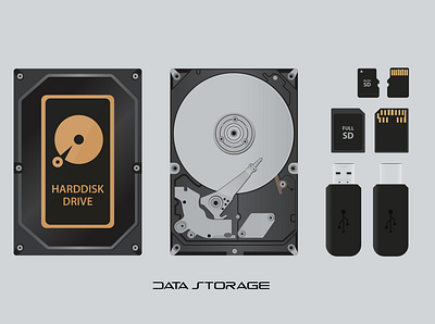 data storage hardware app desaingrafis design icon illustration logo minimal mokup typography vector web