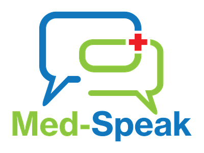 Logo Med-Speak design diagnosis illustration medical vector