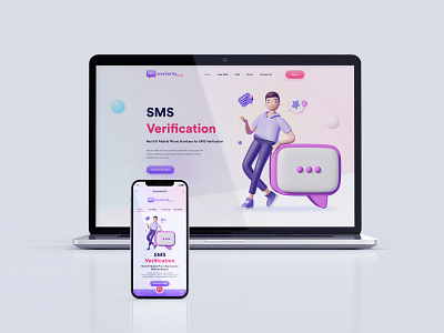 SMS Verification UK Landing Page Converts App UI