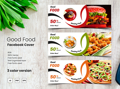 Good Food Facebook Cover modern