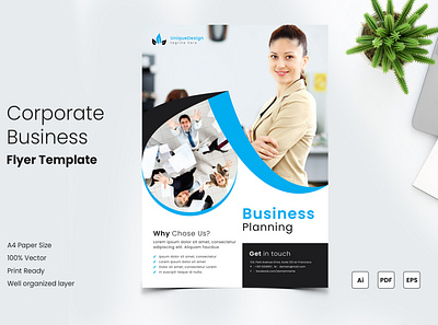 Corporate Business Flyer Template newspaper