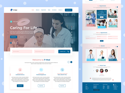 Medical Website Landing Page Design design dribbble best shot landing page design medical medical app medical care medical design psd template trend design 2020 ui ux web web app web design website website design