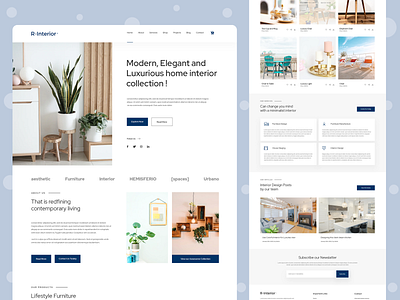 Home Interior Website Landing Page Design