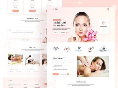 Spa and Beauty Care website Home page Design beauty care body massage body shop body spa design psd template spa spa and beauty trend design 2020 ui ui ux uidesign uidesigner uidesignpatterns uidesigns web web design website website design
