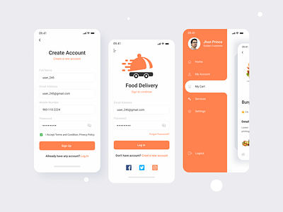 Food Delivery App Concept