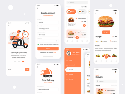 Food Delivery App concept branding design delivery apps design food app food apps food delivery food delivery apps identity mobile app design mobile design mobile ui responsive design trend design 2020 ui uidesign uiux website design