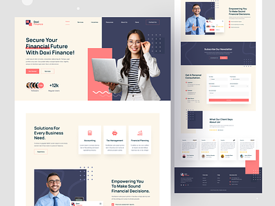 Doxi Finance - Finance Website Landing Page Design. by Ripon Pal 🔥 on ...