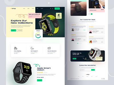 K Shop- Ecommerce Website Landing Page Design.
