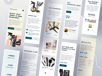 Responsive Design - Beauty Salon Product Supplier Website.