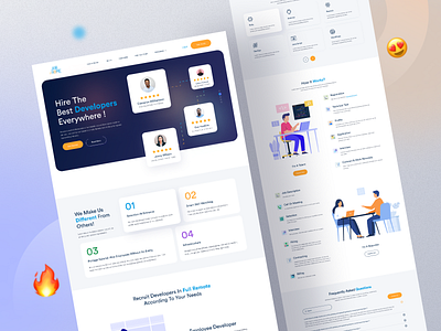 Job At Home - Hiring Agency Landing Page Design.