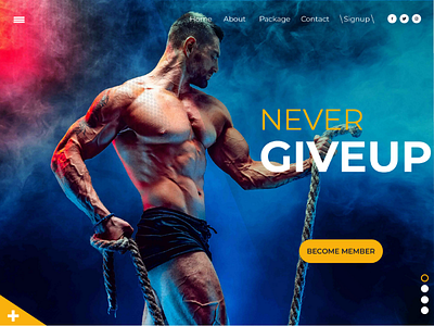 Fitness Landing page design