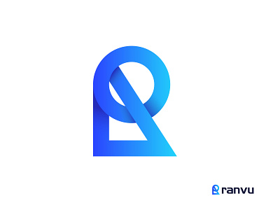 ranvu logo design 2020 trend brand identity branding business logo clean logo creative gradient lettering lettermark logo design logomark logos minimalist logo modern logo simple trendy