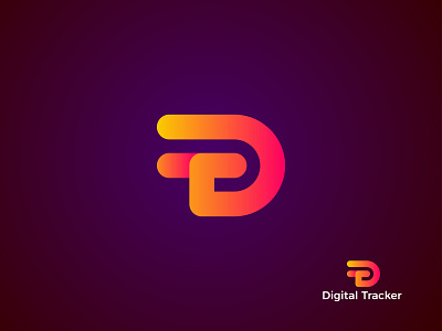 t+d letter mark | Digital tracker modern logo | modern gradient