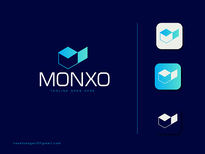 monxo agency app icon branding business logo creative flatdesign identity letter lettermark letterpress logos m minimalistic mletter modern logo monogram letter mark trendy design typogaphy word