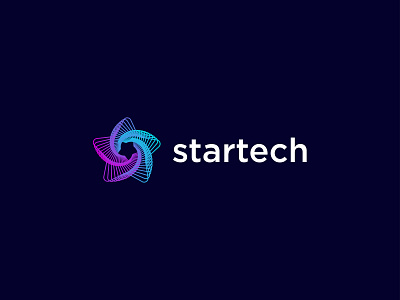 startech - logo design abstract abstract art abstract logo app icon brand identity branding creative geometric art geometric logo identity lettering lineart modern star star logo startech tech tech logo technology logo