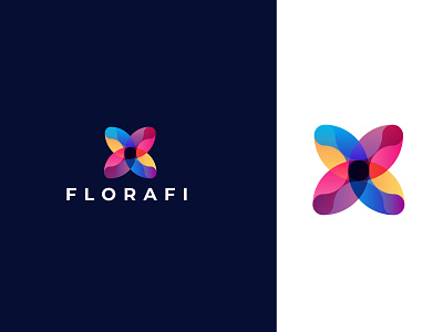 abstract mark  - FLORAFI Logo design