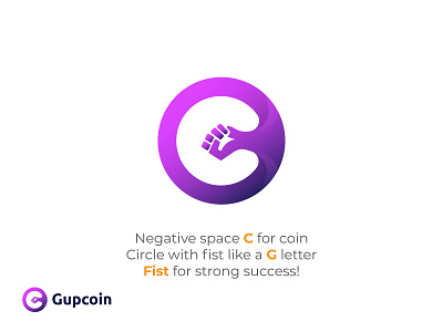 Gupcoin - logo deisgn | C+G+Fist bitcoin logo bitcoins brand brand design branding coin coin logo coins creative crypto logo gupcoin lettering logo logo design logodesign logos logotype