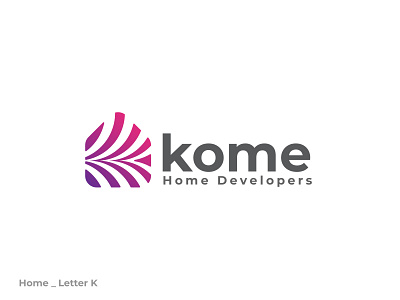 Kome - logo design brand brand identity branding creative flatdesign home homeconpept homelogo homely house identiy k letter k logo kmark logo logodesign modern monogram logo