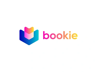 bookie abstract book book logo books brand identity branding clean color creative education logo gradient logo logodesign logodesignchallenge logosea logotype modern modern logo v logo