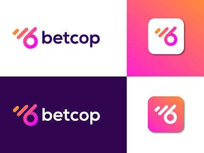 betcop app app icon b concept b letter b logo brand design brand identity branding creative flat gradient grow growth illustration logo logodesign marketing minimalist web