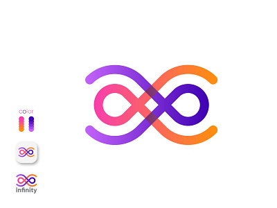 infinity 3d abstract app icon brand brand identity branding branding design creative flat gradient graphic design infinity letter logo logodesign minimalist modern pro tech
