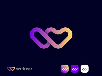 welove (w with love concept)