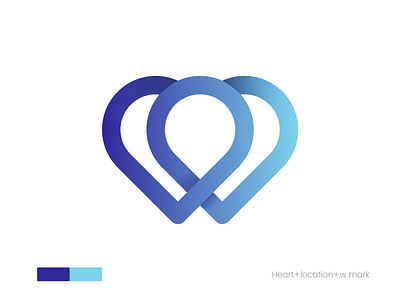 w+heart+location logo mark 3d app icon art artology brand brand identity branding branding design creative flat heart mark lettermark location mark logo logodesgin minimalist modern visual identity w mark