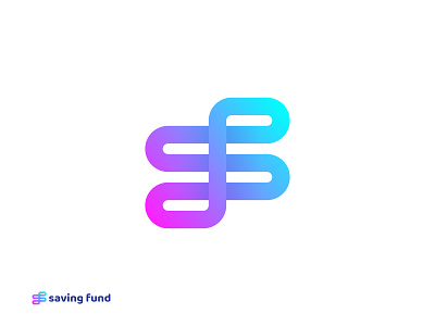 SF Letter mark Logo design (saving fund) 3d app icon brand identity branding branding design creative gradient graphic design letter mark logo logodesign logomakers modern sf sf letter mark sf logo