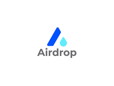 Airdrop _(A Letter with Drop concept) a letter air airdrop brand branding creative drop logo logodesign water