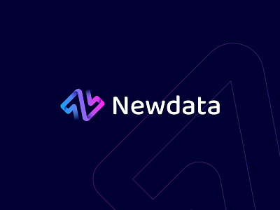 Newdata | N letter concept with data 3d analytics brand branding creative data digital art gradient graphic design logo logodesign n concept n letter