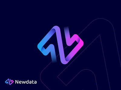 Newdata 3d app icon brand identity branding creative graphic design logo logodesign