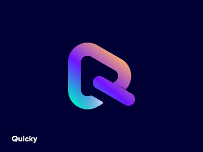 Quicky | Q letter with Play mark logo design brand branding colorful creative flat gradient logodesign modern play popular q letter
