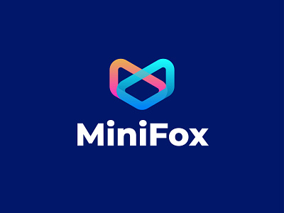 MiniFox | Fox with M letter logo 2022trend app icon app logo brand branding colorful creative fox foxlogo gradient gradient fox m letter