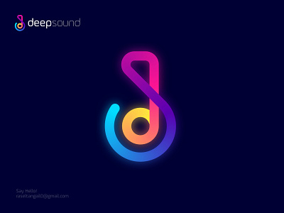 deepsound app icon brand branding branding design creative crypto deepsound gradient logo logo designer logos musical concept musical mark musiclogo nft nftart