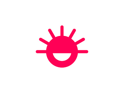 Sunshine with smile concept logo design!