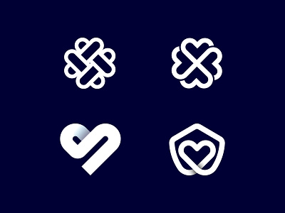 Logo Exploration 3d app icon brand identity branding branding design creative graphic design heart logo logo exploration logodesgin modern concept simple