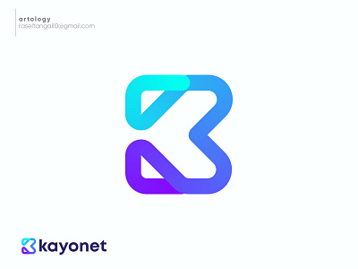 K modern letter mark | kayonet logo design