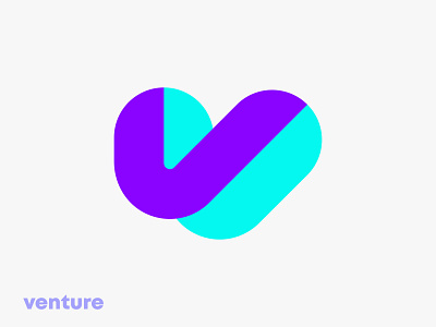 venture | v letter mark | unused concept app icon branding creative gradient graphic design logo design modern simple softwere tech technology unique unused v v letter