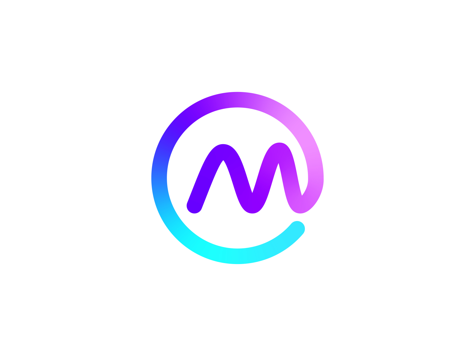 m letter with circle logo concept by Artology 🟢 on Dribbble