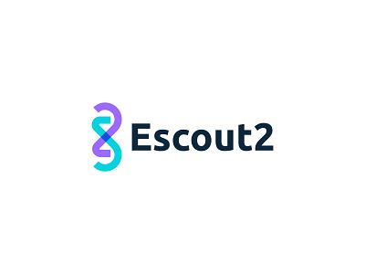 Escout2_E2 Combination mark 2 app icon app logo branding creative crypto e logo concept e2 concept finance logo design mdoern simple stock trading technology