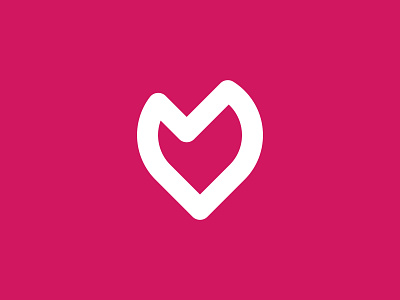 Heart adult app icon branding creative dating heart love love logo simple