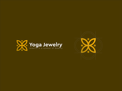 Yoga Jewelry logo design app icon brand identity branding creative gold logo jewelry jewelry logo jewelry logo design logo design luxury logo