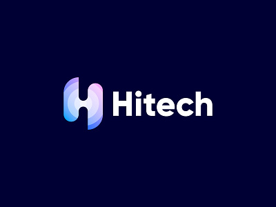 Hitech | H letter logo concept app icon brand identity branding colorful creative hitech logo design modern tech logo technology technology logo