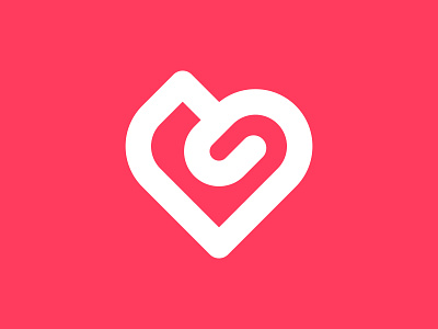 Heart | Love branding colorful creative love crypto dating gradient heart heart logo logo design love love logo love with paper clip modern paper clip simple website
