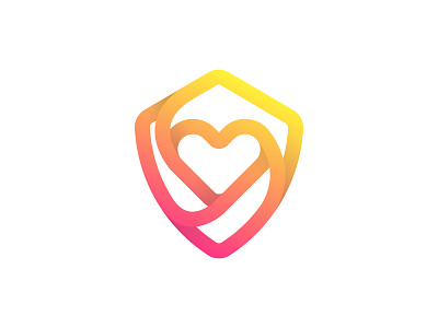 Shield with Heart concept | Love concept app icon creative dating app dating logo dating website heart logo heart with shield love love logo modern privacy logo secure logo shield shield logo