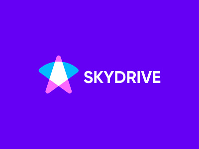 SkyDrive | Wingsuit Flying 3d logo app icon colorful creative logo fly logo modern logo sky drive sky flying tech logo travel logo wing logo wingfly wingsuit flying