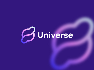 Universe app logo branding creative galaxy gradient logo logo design logos modern logo planet simple simple logo software logo space technology logo universe universe logo